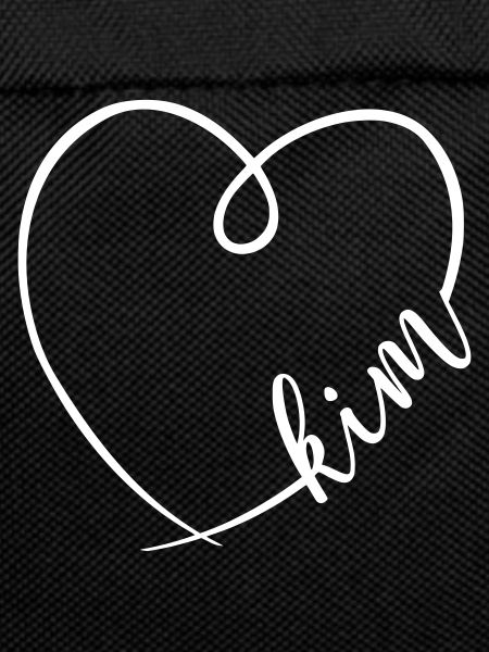 Kim Name Calligraphy Heart