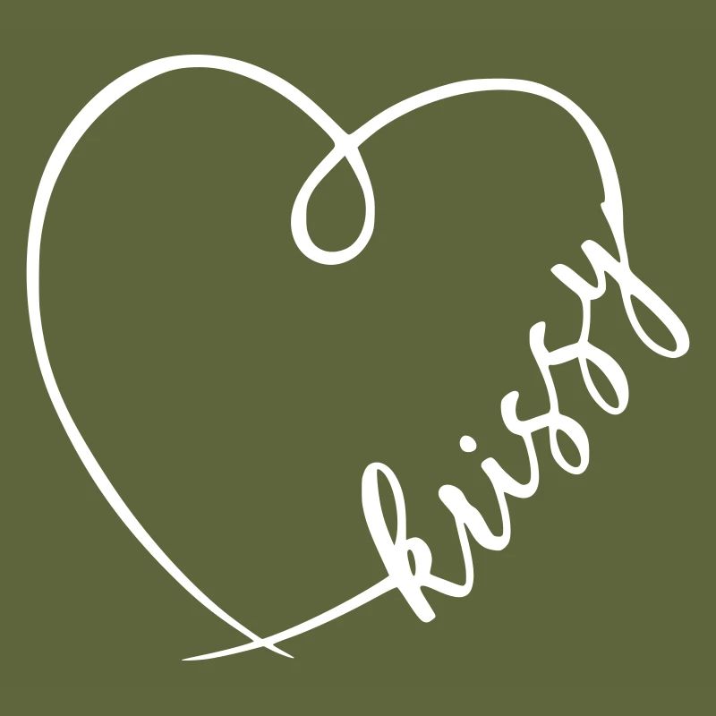 Krissy Name Calligraphy Heart