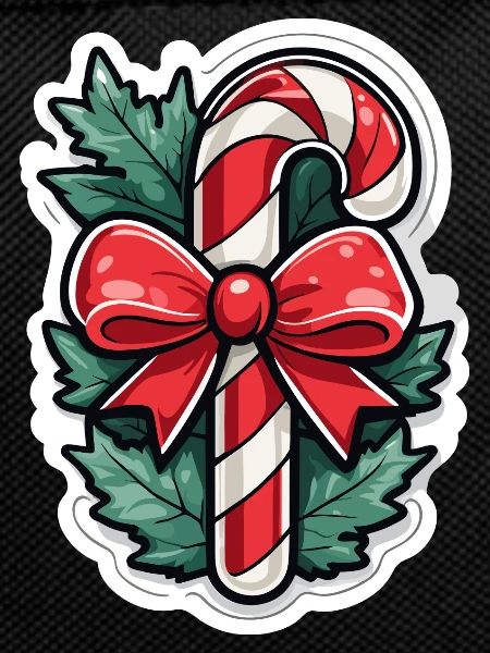 Candy Cane Christmas Drawing