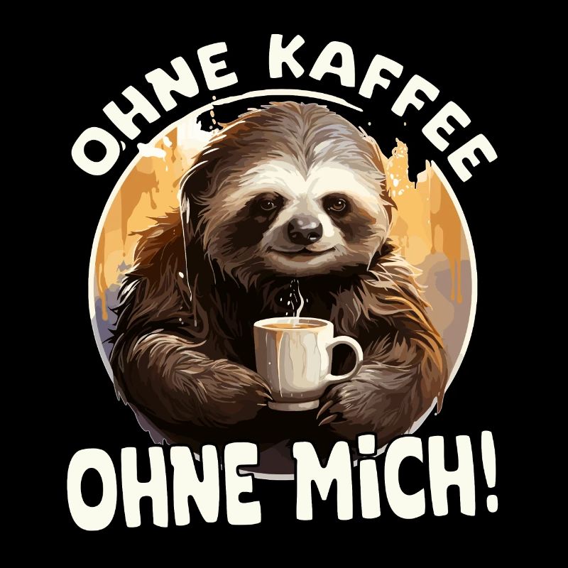 Funny Sloth Saying Without Coffee Without Me