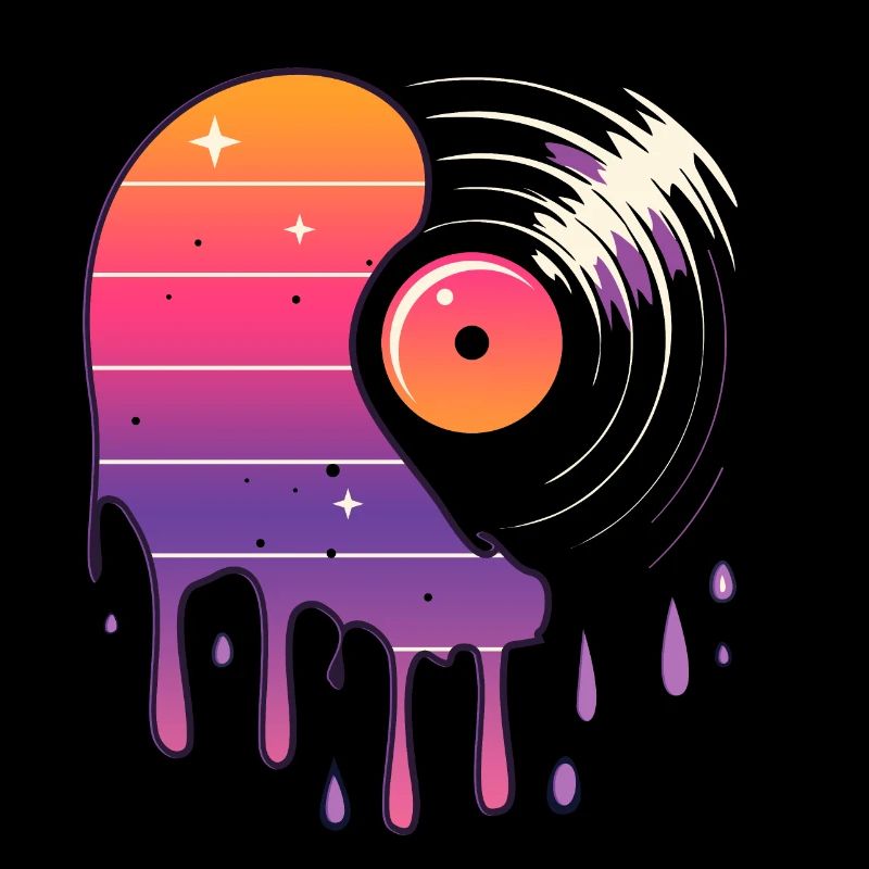 Kosmische Vinyl-Schallplatte