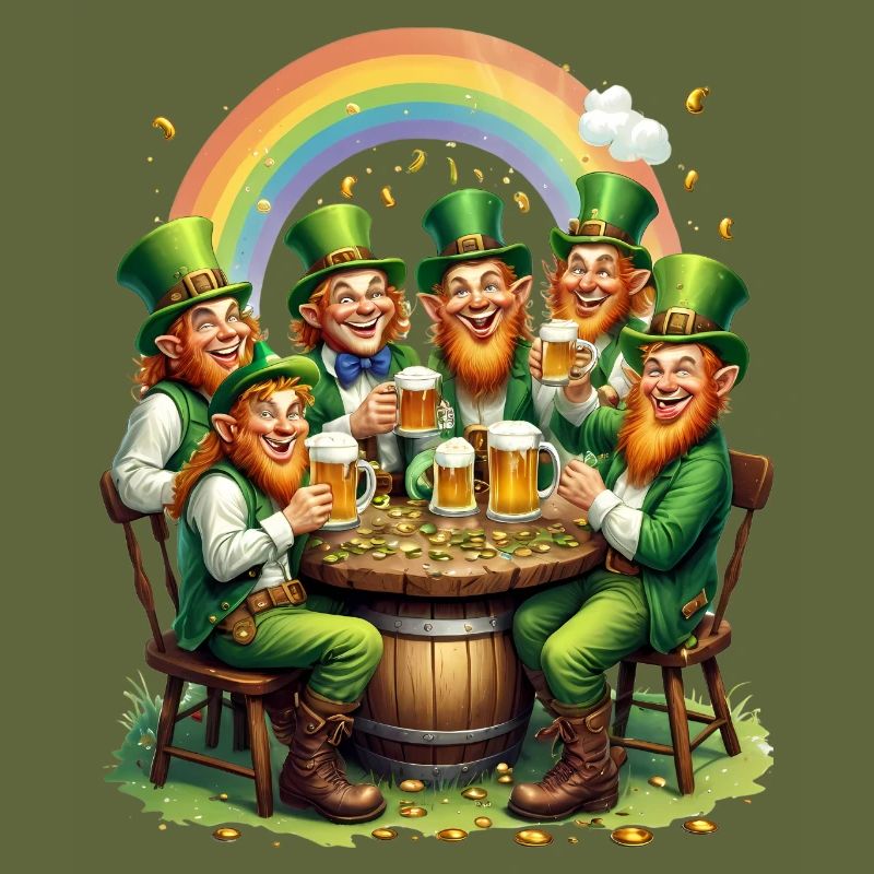 Irish Folklore Beer Drinking Leprechaun St