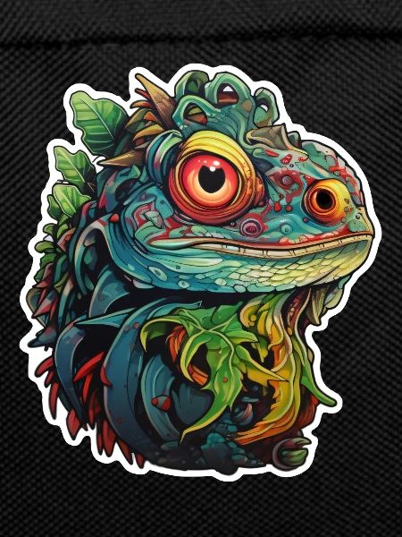 Lizard head in the jungle