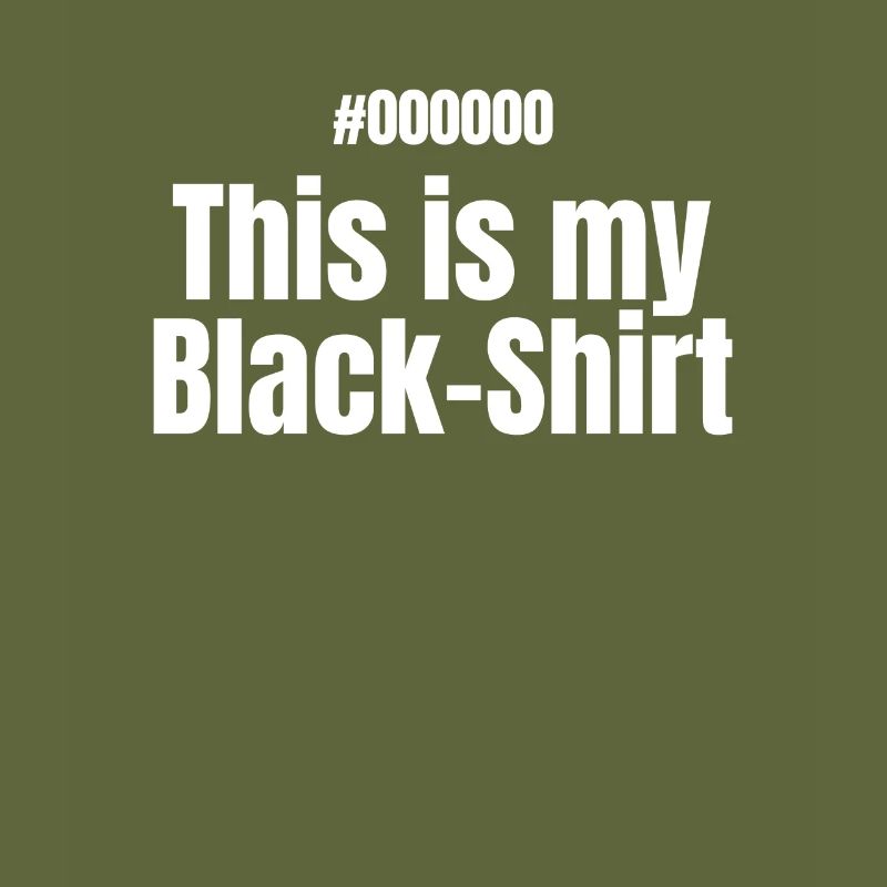This is my BLACK shirt hexcode