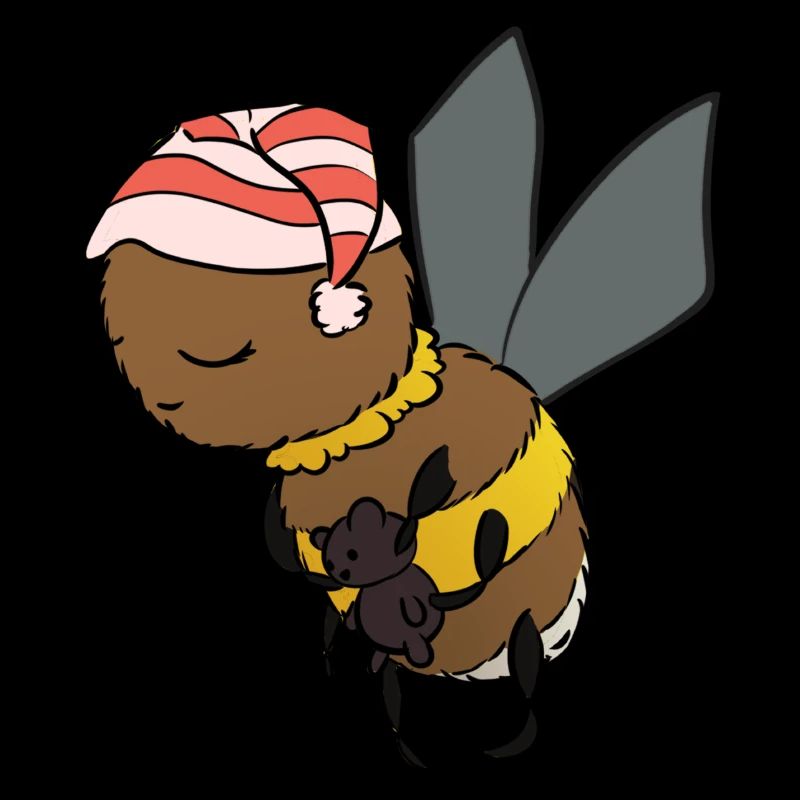 Baby bumblebee sleeping