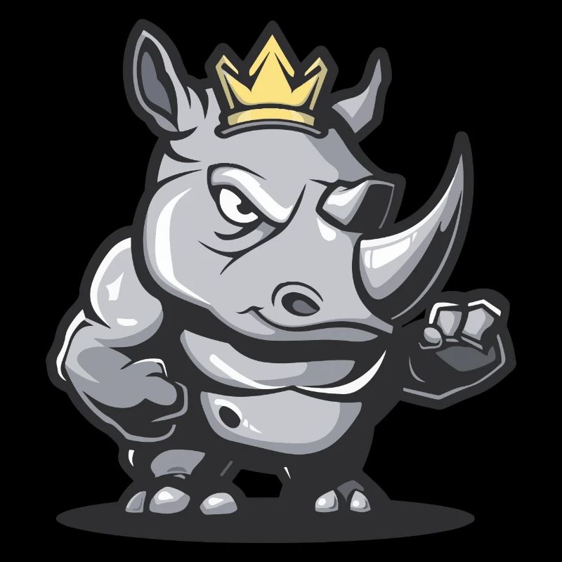 Couronne de bande dessinée de rhinocéros