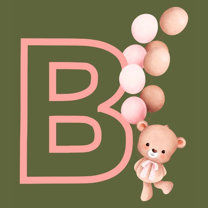 Buchstabe b rosa Bär