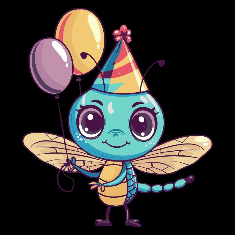 Libelle Geburtstag Comic Niedlich