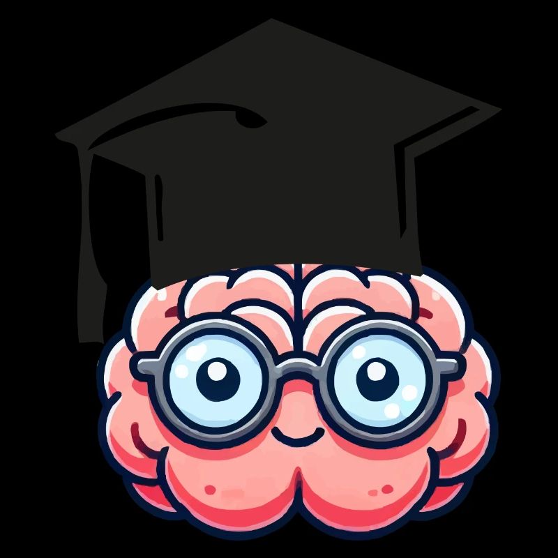 brain comic nerd student