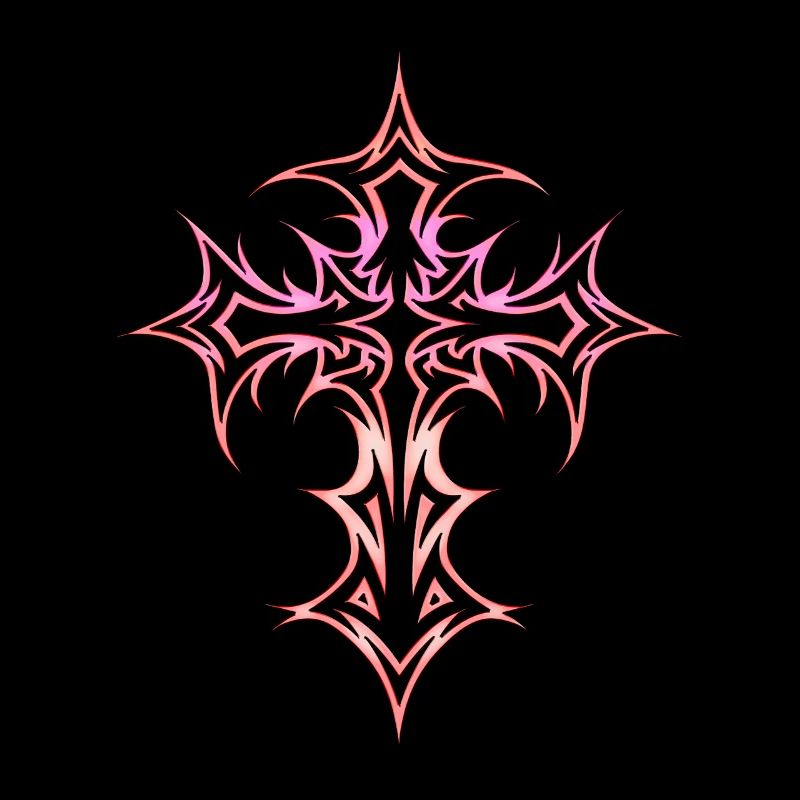 Goth Kreuz Y2K Emo Kreuz Gothic Aesthetic Tribal