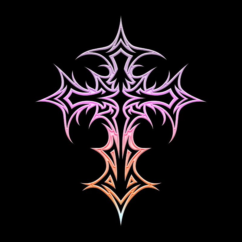 Goth Kreuz Y2K Emo Kreuz Gothic Aesthetic Tribal