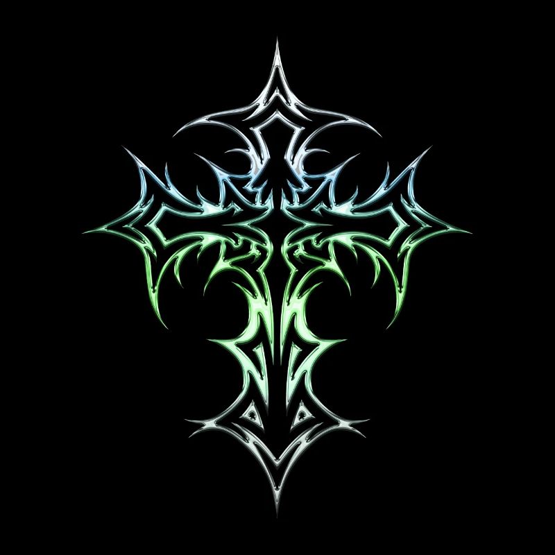 Goth Cross Y2K Emo Cross Gothic Aesthetic Tribal