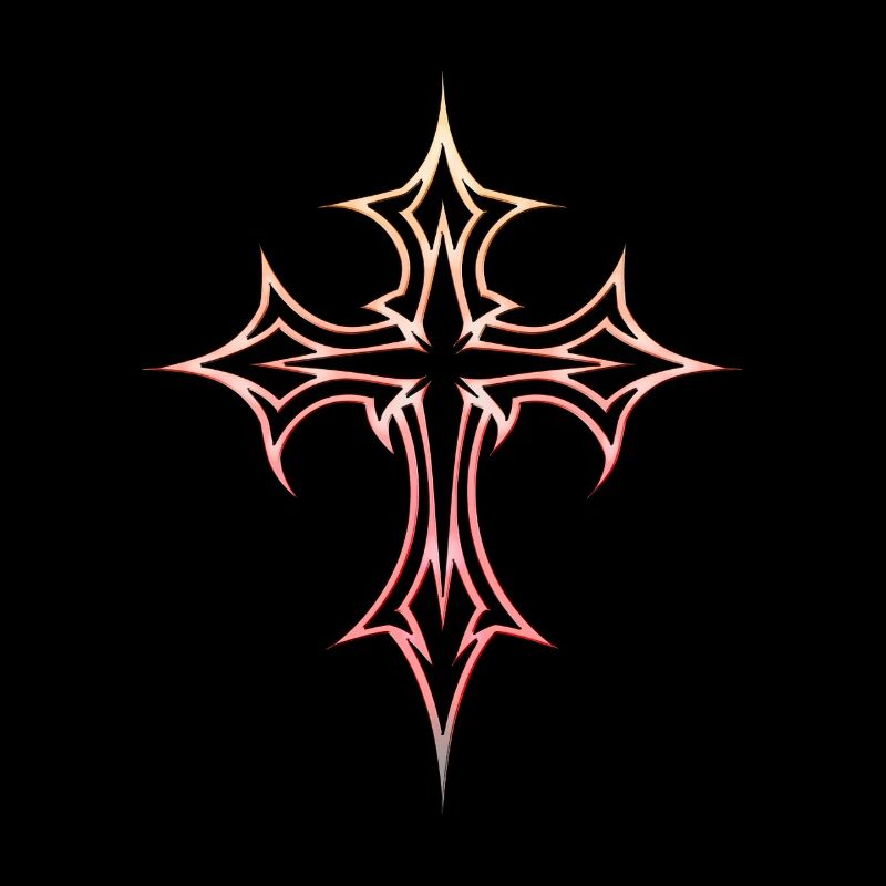 Goth Cross Y2K Emo Cross Gothic Aesthetic Tribal