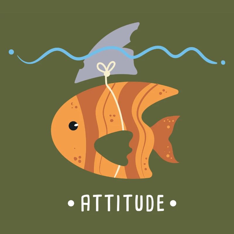 Sassy Sarcastic Cute Shark Fin Fish