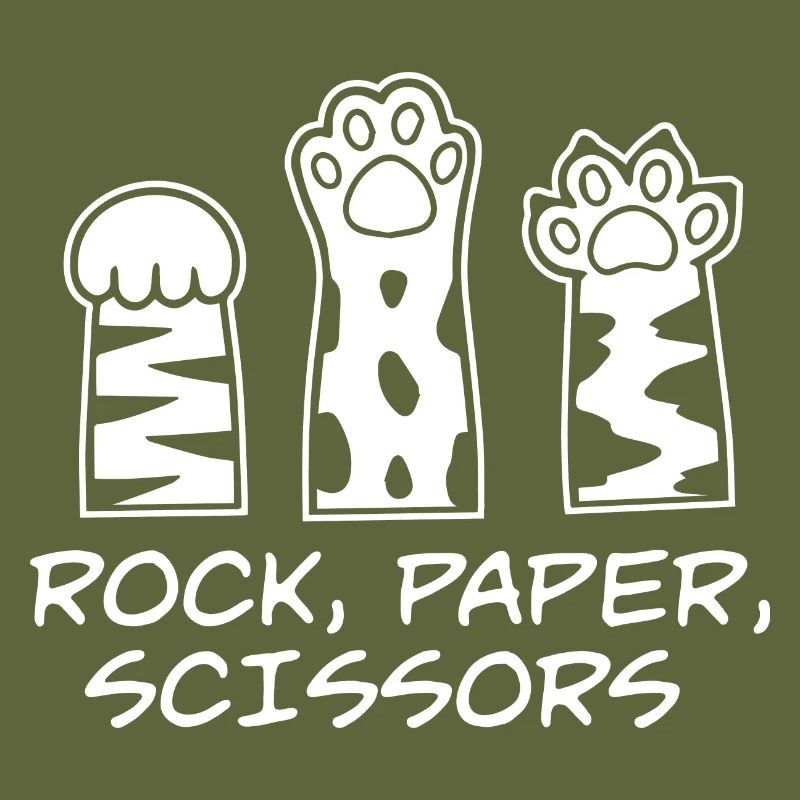 Mignon Kawaii Chat Patte Rock Papier Ciseaux Kitty Cat