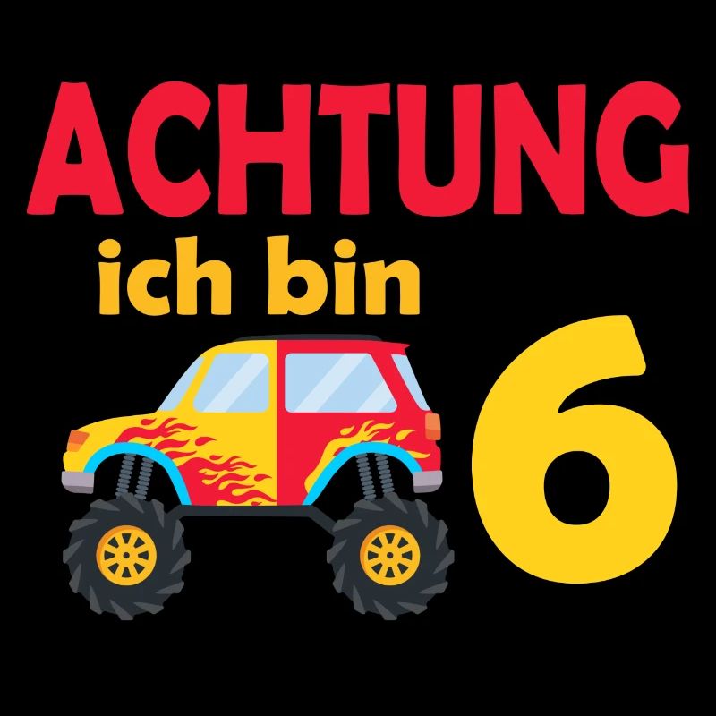 6. Geburtstag Achtung ich bin 6