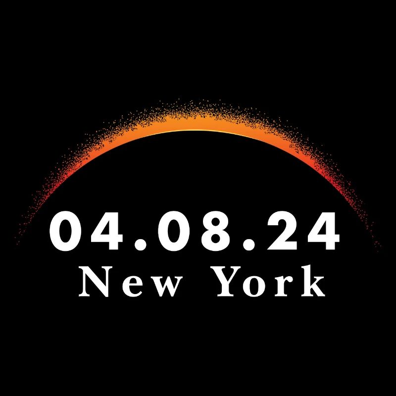 Trajectoire de totalité de l’éclipse solaire totale New York