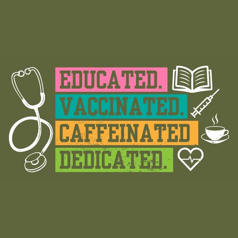 Caffeine Lover Educated Vaccinated Caffeinated