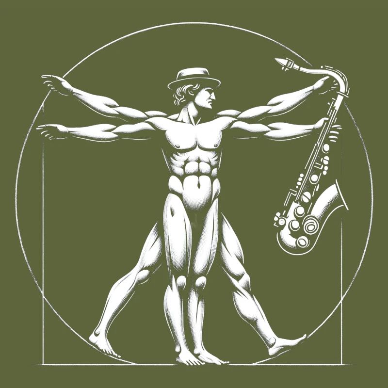 Vitruvian Man Saxophone