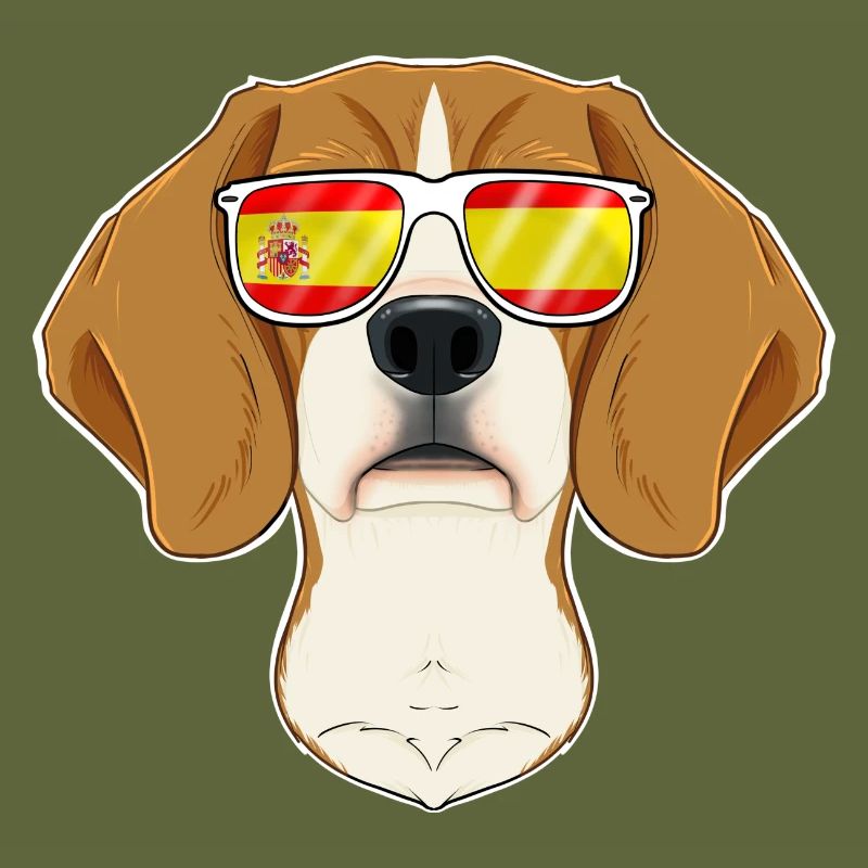 Beagle I Lunettes de soleil Espagne I Drapeau espagnol