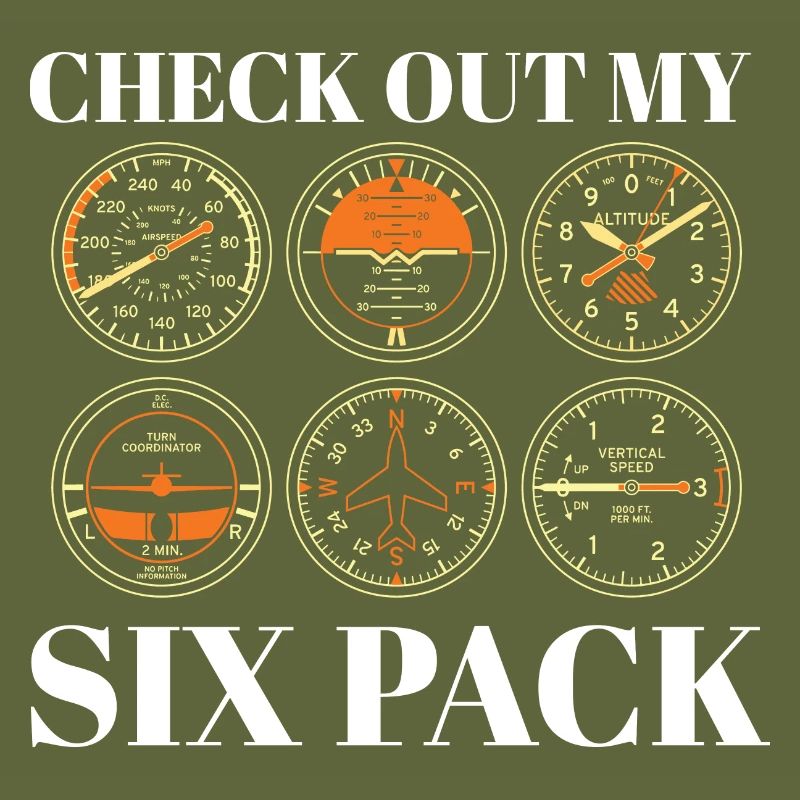Funny Pilot Six Pack Aviation Flight Simulation
