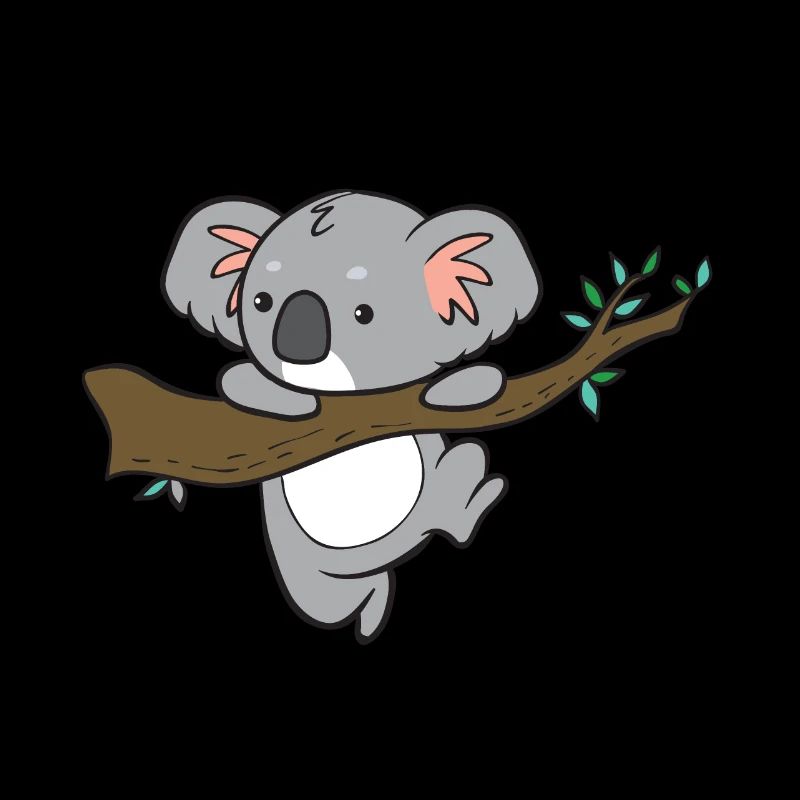 Koala - hangs on branch