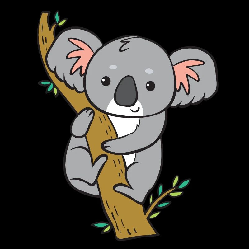 Koala - looks from the tree.