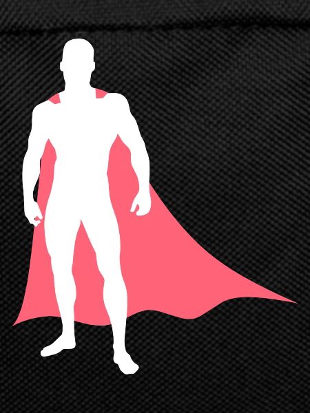 Superhero with cape
