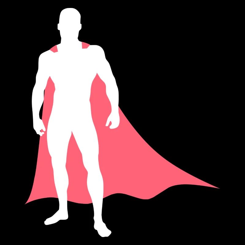 Superhero with cape
