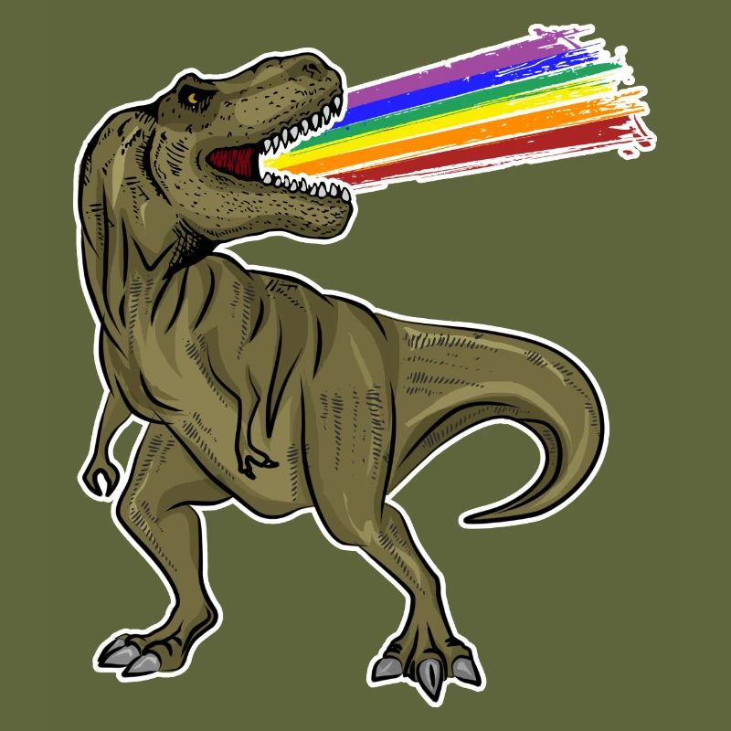 T-Rex Rainbow Laser Time Gift Idea