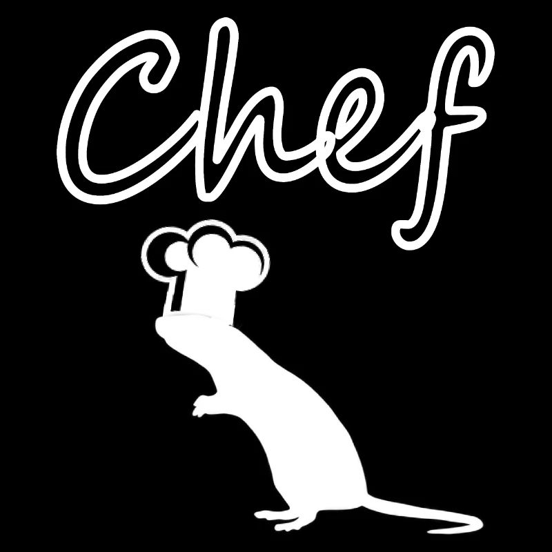 Chef comic figurine rat with cooking hat gift
