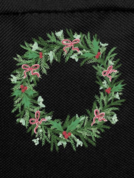 Weihnachtskranz mit roten Schleifen