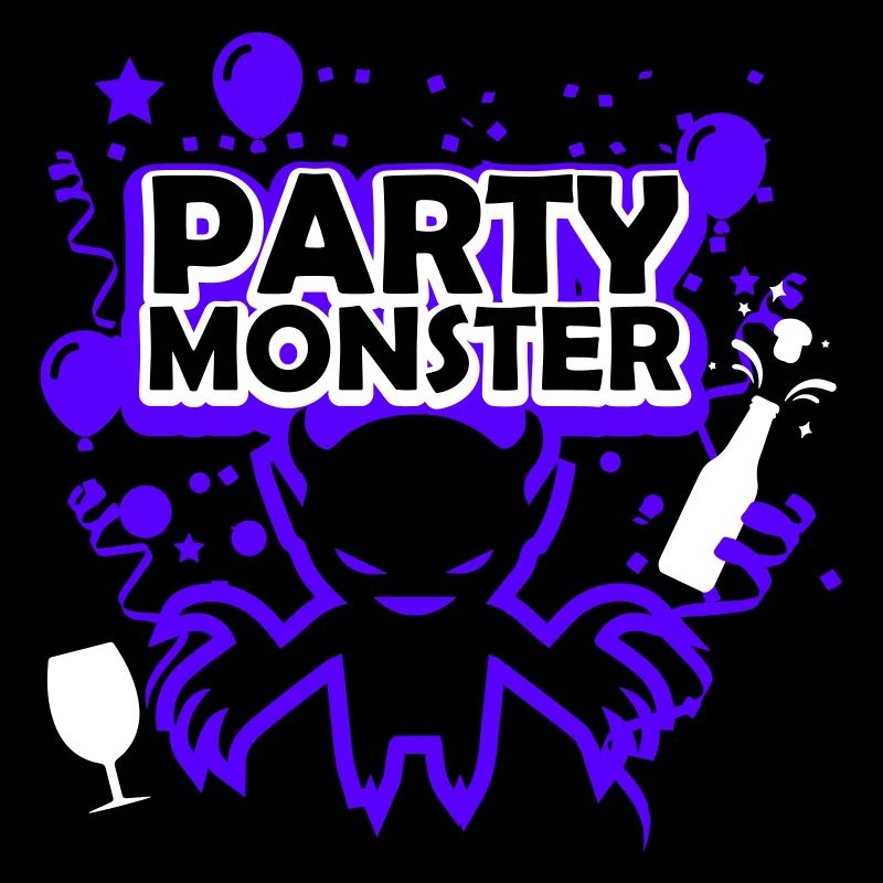 Partymonster dunkellila