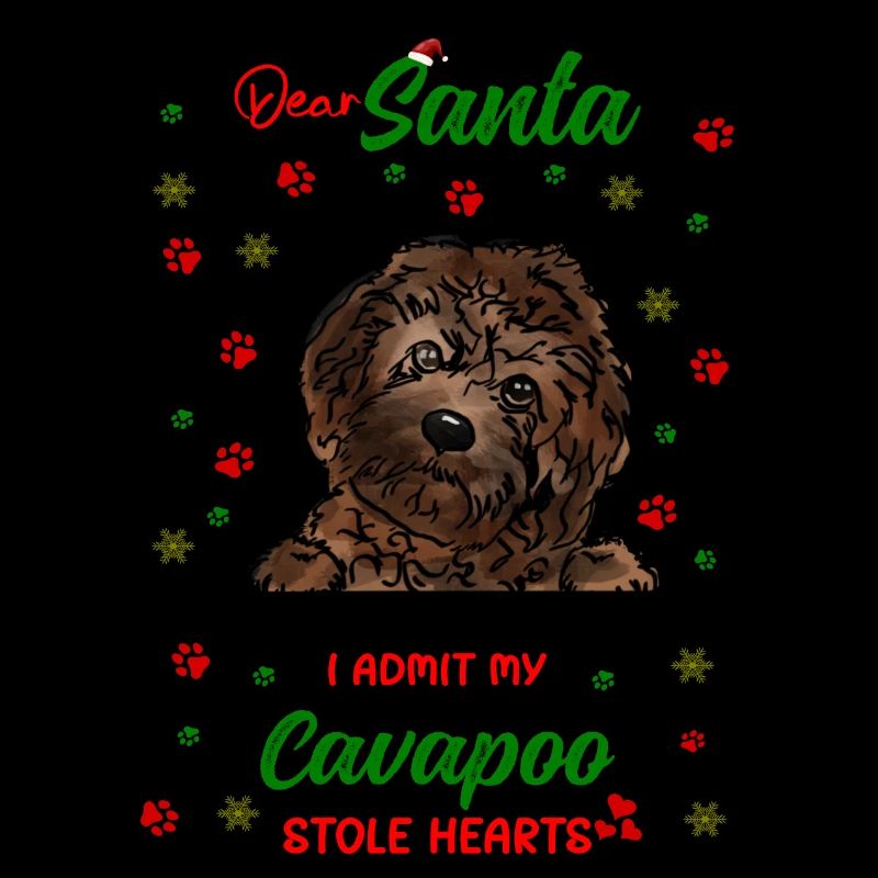 Kavapoo Hund Weihnachten Hunderasse