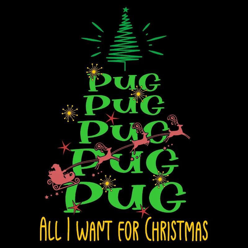 Mops Hund Weihnachten Hunderasse