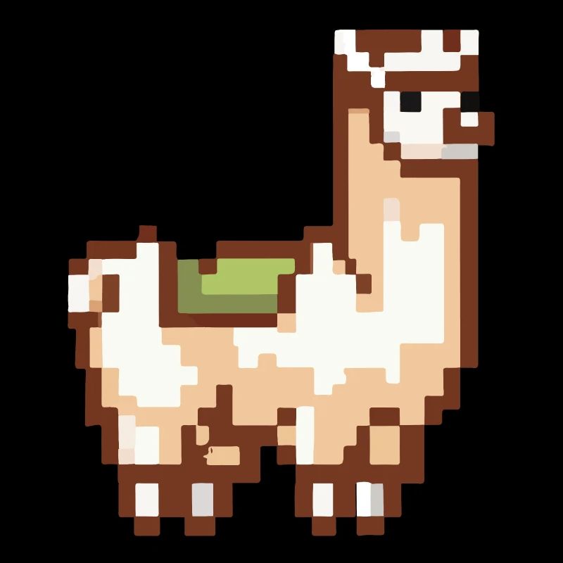 Pixel Alpaka Lama Pixel Kunst Geschenkidee
