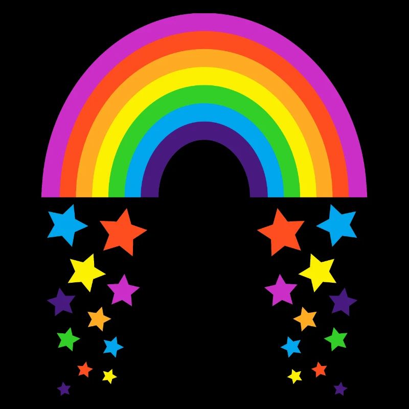 Kidcore Regenbogen Sterne Regnen Geschenk Idee