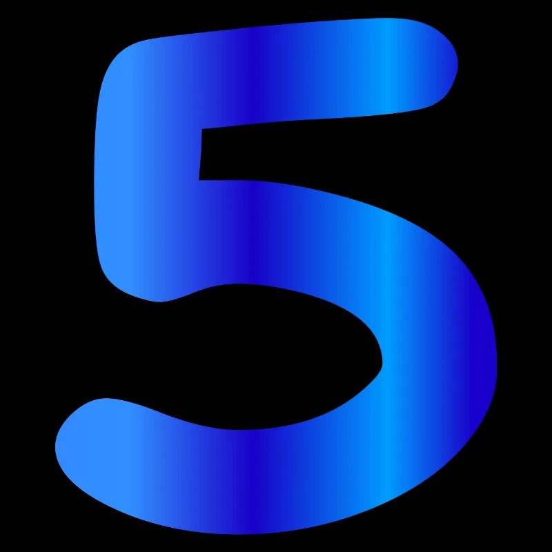 5 years birthday blue