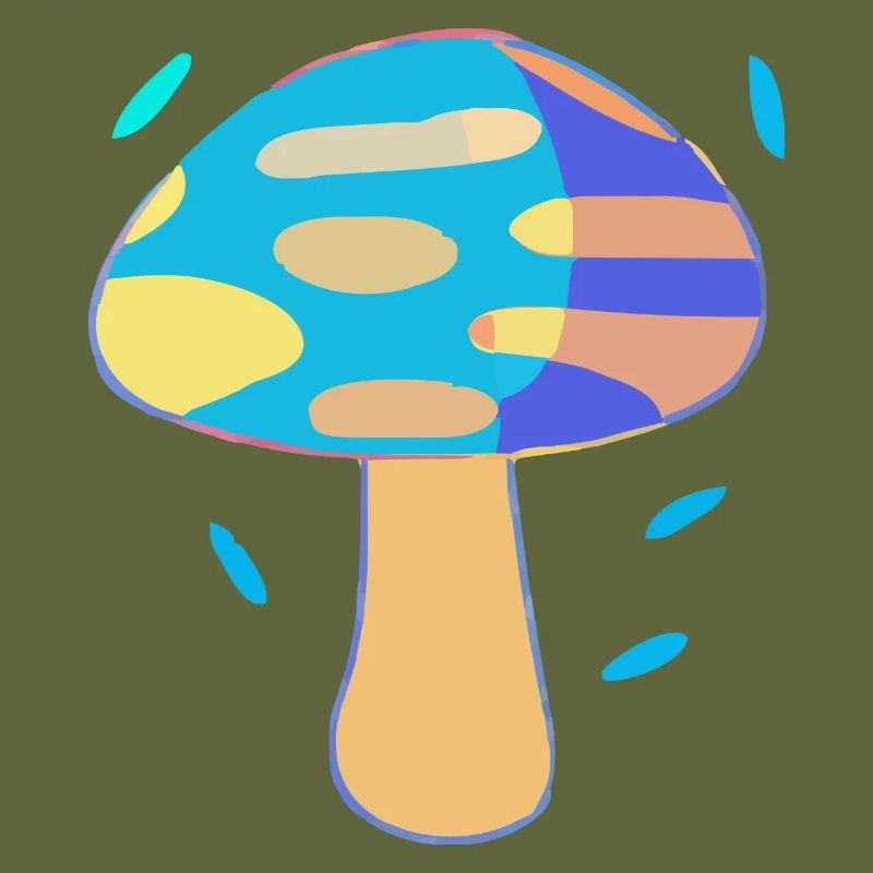 Le champignon bleu