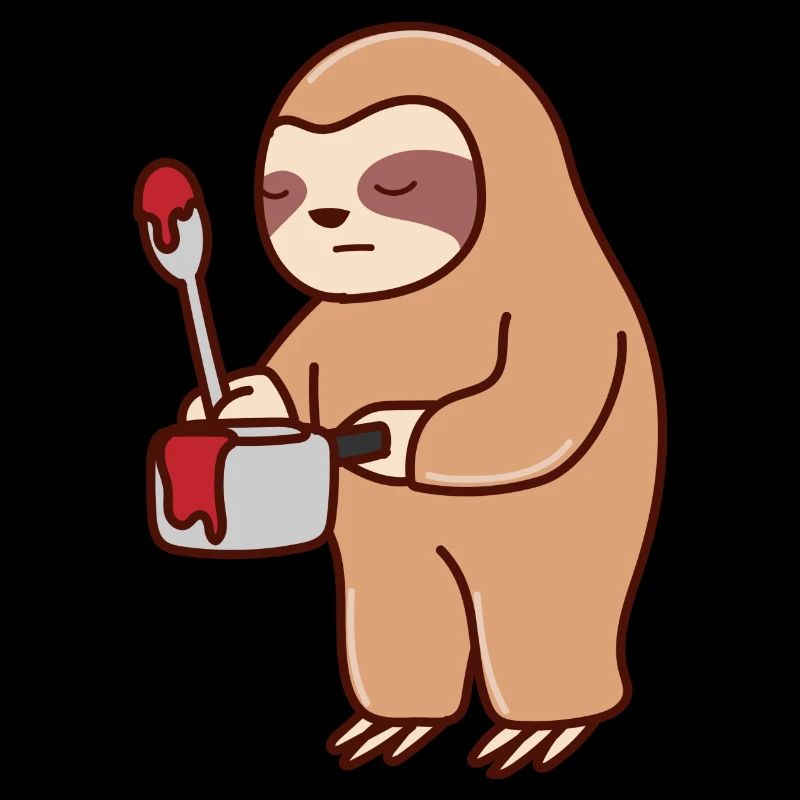 Faultiergemälde Einschlafen Ironisches faules