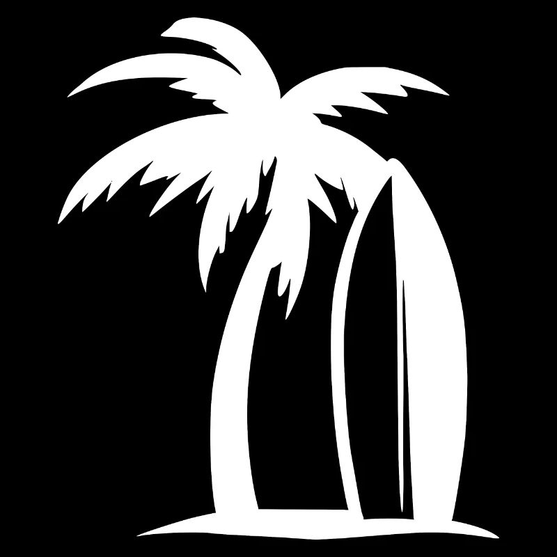 Surfing Surfboard Palm Tree Beach Holiday Sea Gift
