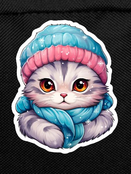 Cat with hat and scarf