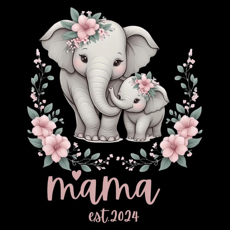 Mama 2024 Célébration de la couronne florale d’éléphant