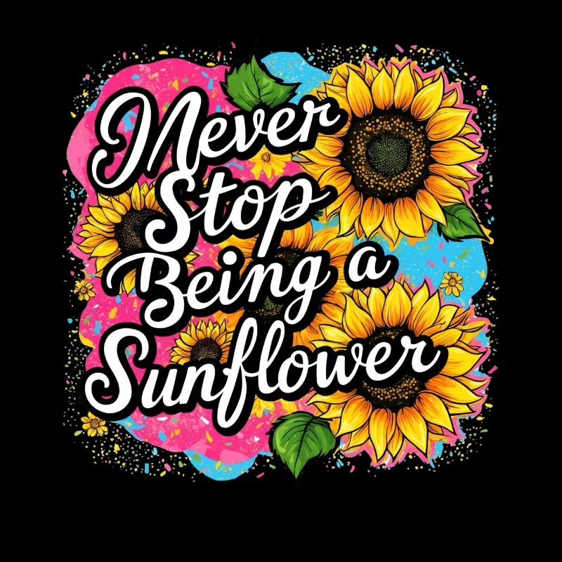 Never Stop Being A Sunflower Design