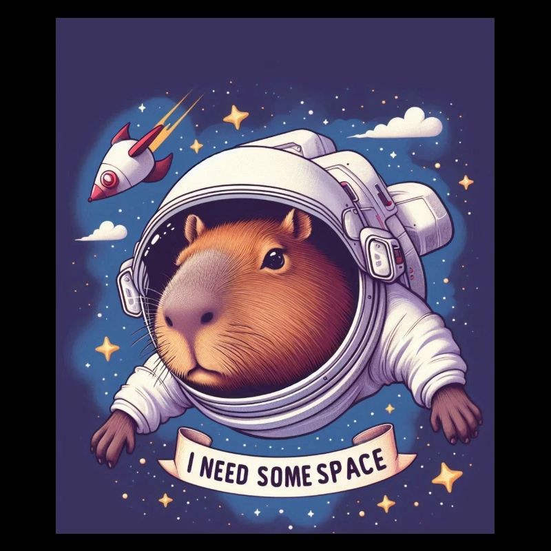 "I NEED SOME SPACE" Capybara