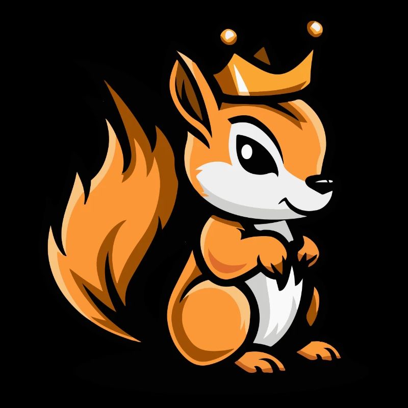 Eichhörnchen Comic Krone