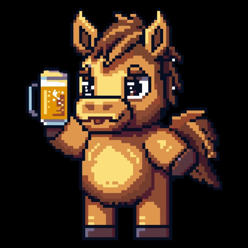 Pferd Bier Pixel