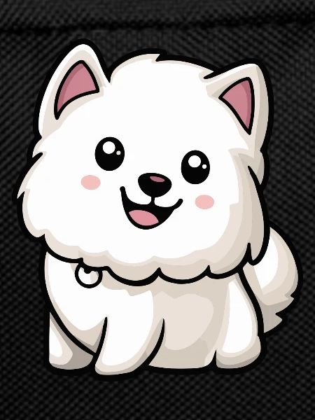 Samoyed Dog Comic Baby