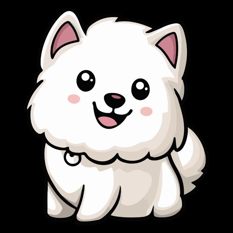 Samoyed Dog Comic Baby