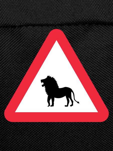Caution Lion Warning
